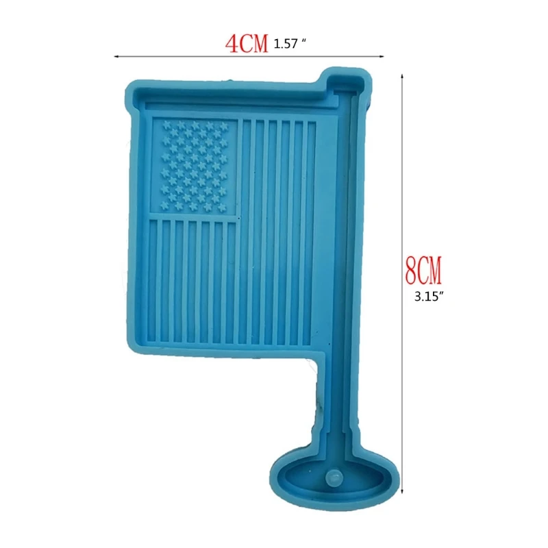 

Blue US Independence Day Flag Keychain Resin Casting Silicone Mold US Flag Keychain Pendant Jewelry Mould DIY Craft