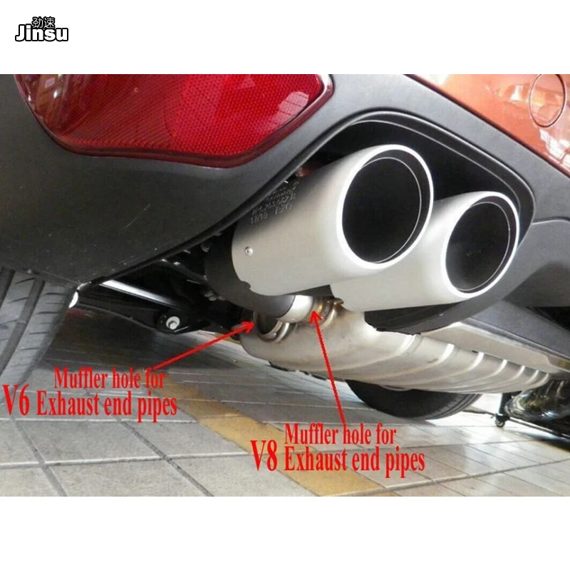 Матовые Серебристые наконечники выхлопной трубы глушителя для Porsche Cayenne 958 1 V6 V8 2011