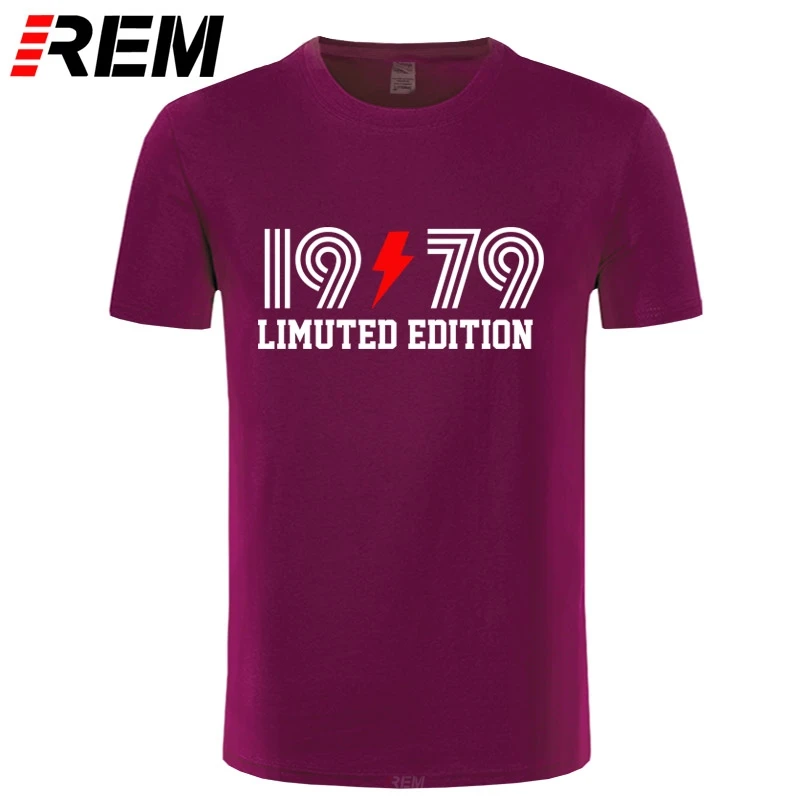 Новинка 1979 крутая футболка ограниченной серии Red Text Мужская модная с коротким