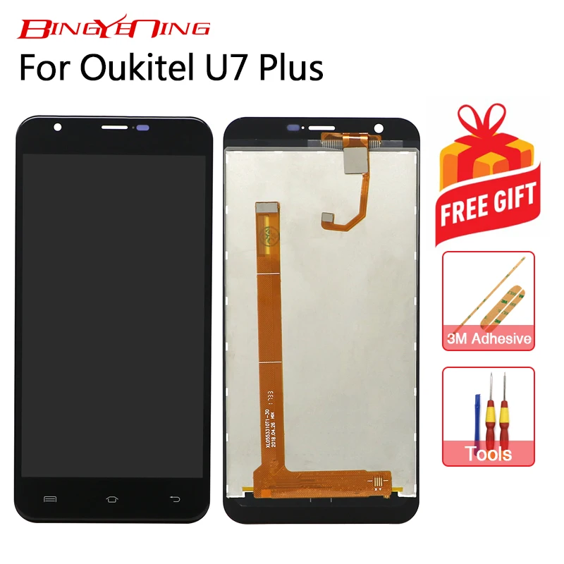 BingYeNing новый оригинальный для Oukitel U7 plus сенсорный экран и ЖК дисплей Замена