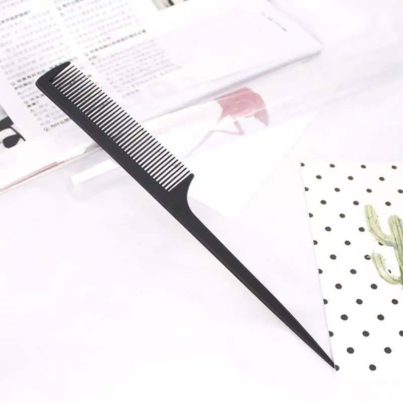 

Portable Plastic Rat Tail Hair Comb Fine-Tooth Long Handle Brush Solid Color Cosmetic Hairdresser Makeup Styling Beauty Tool