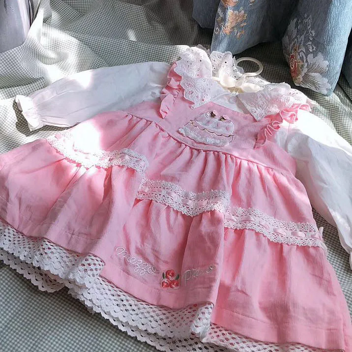 Girl Spanish Clothing Vintage High-end Custom England Princess Dress Cotton with pants for | Детская одежда и обувь