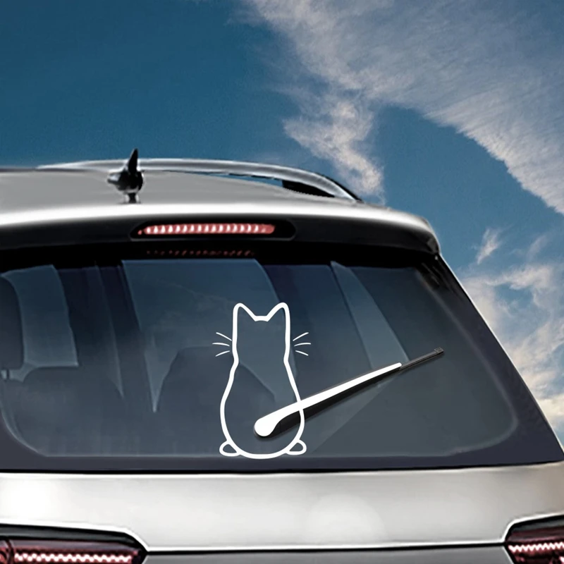 Car Stickers Cat Pattern Decals Rear Windshield Vinyl Film Universal Accessories | Автомобили и мотоциклы