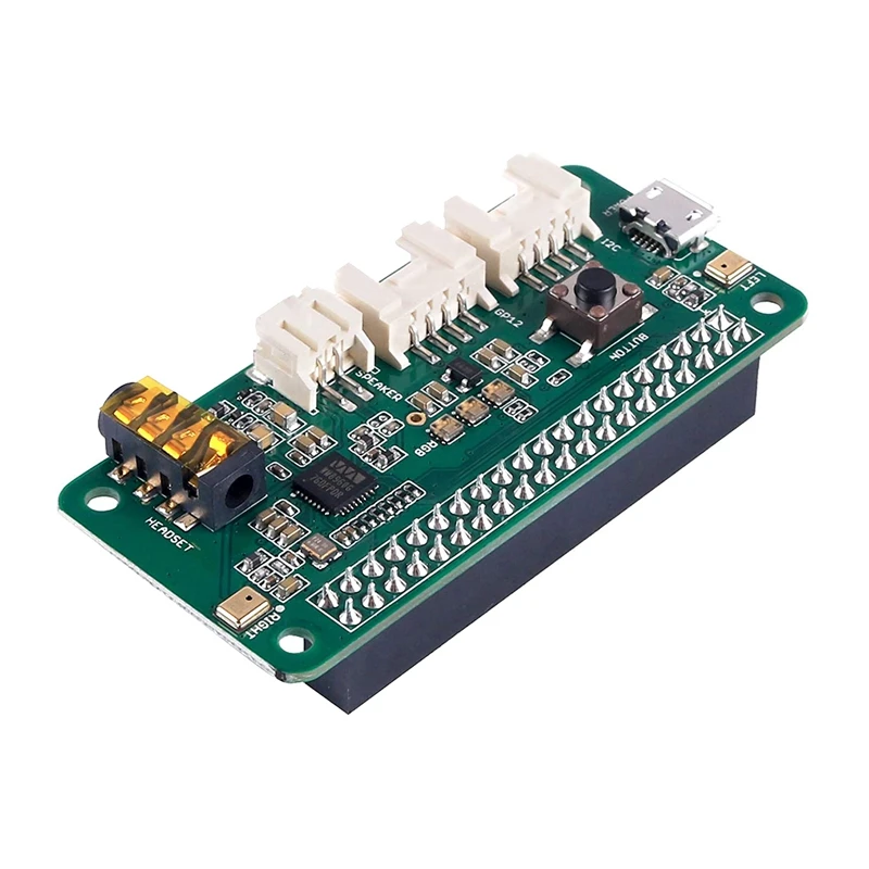 

ReSpeaker 2-Mics Pi HAT, Smart Voice Dual Microphone Expansion Wm8960, Designed for AI and Voice Applications