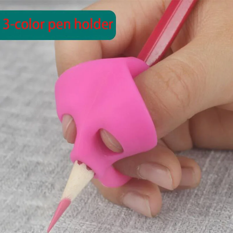 Help Beginner Writing Silicone Toys Baby Double Thumb Posture Correction Pen Tool Student Education