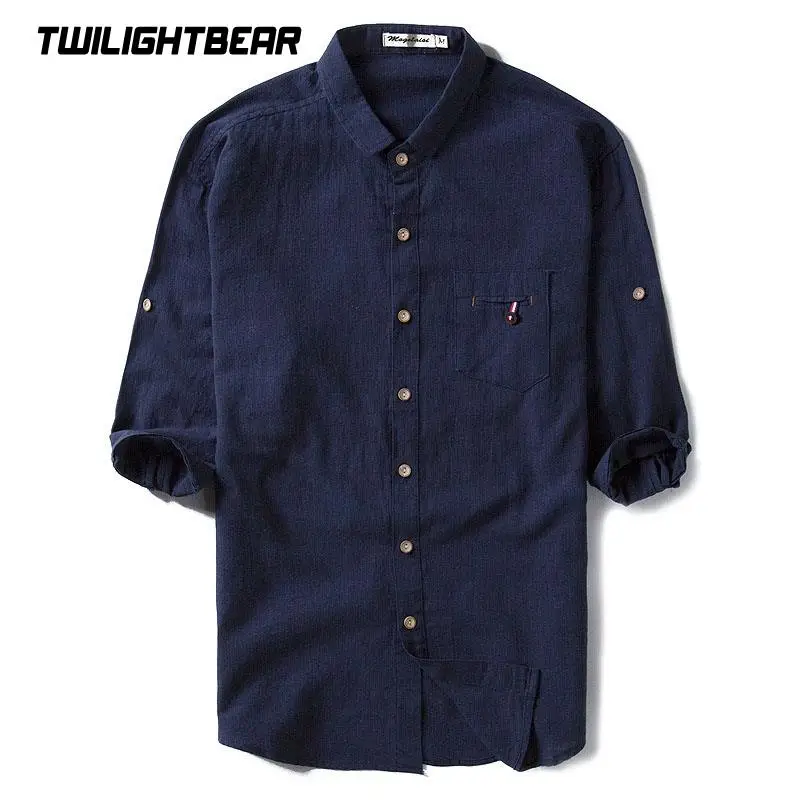 Летние мужские льняные рубашки с коротким рукавом оверсайз harajuku однотонная