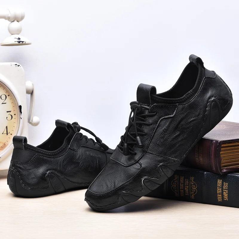 Мужские замшевые мокасины на плоской подошве из натуральной кожи | Обувь