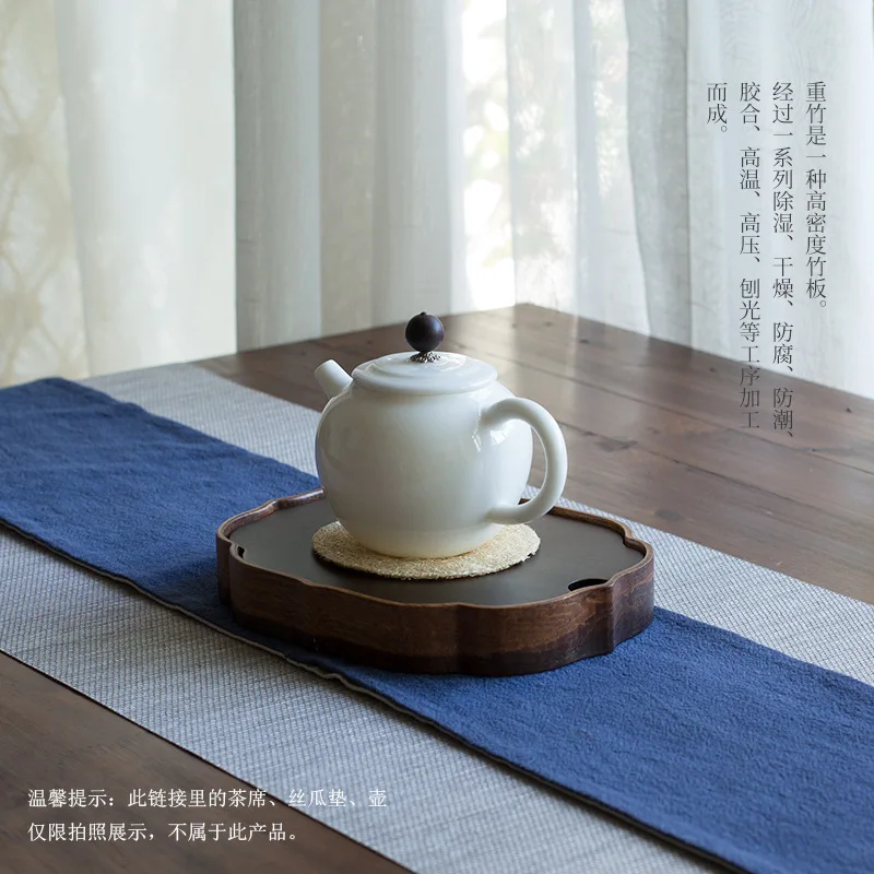 Подставка для кастрюль из бамбукового материала маленький поднос чая в стиле