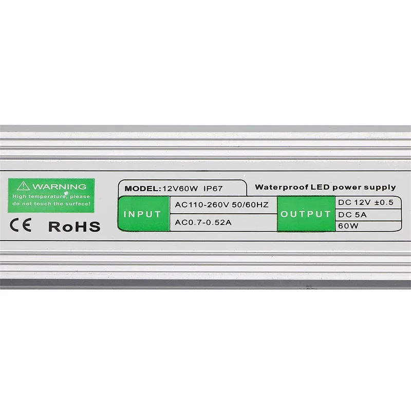SZYOUMY Waterproof 12V 5A 60W LED Power Supply Driver Transformer Dual Putout For Strip Module 10PCS | Освещение
