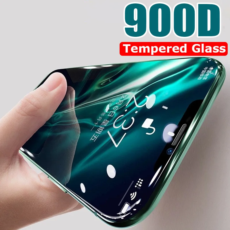 Закаленное стекло с полным покрытием 900D для iPhone 11 Pro Max XS XR X SE 2020 Защитная пленка 6 6s