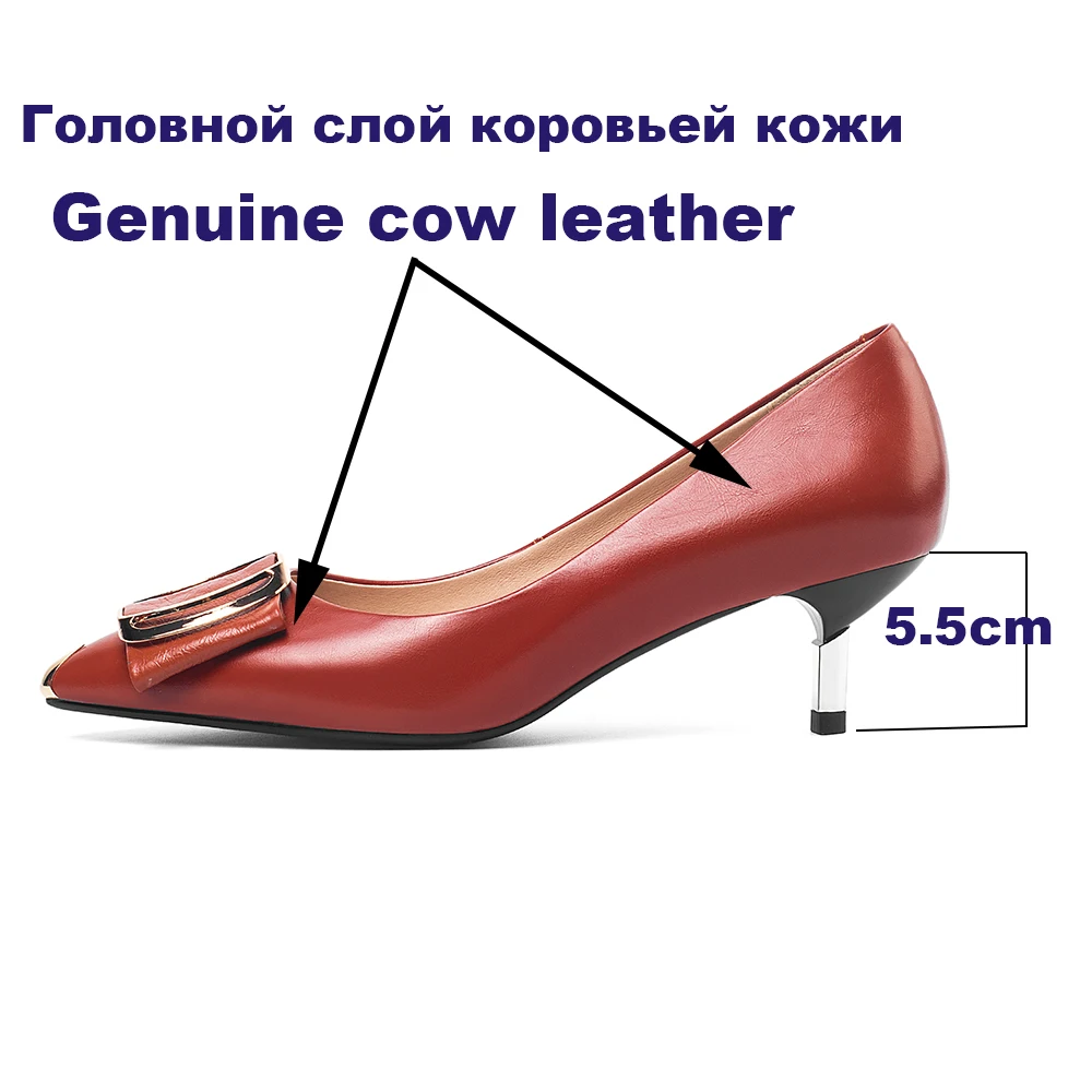 Женские офисные туфли из натуральной кожи милые модельные на высоком