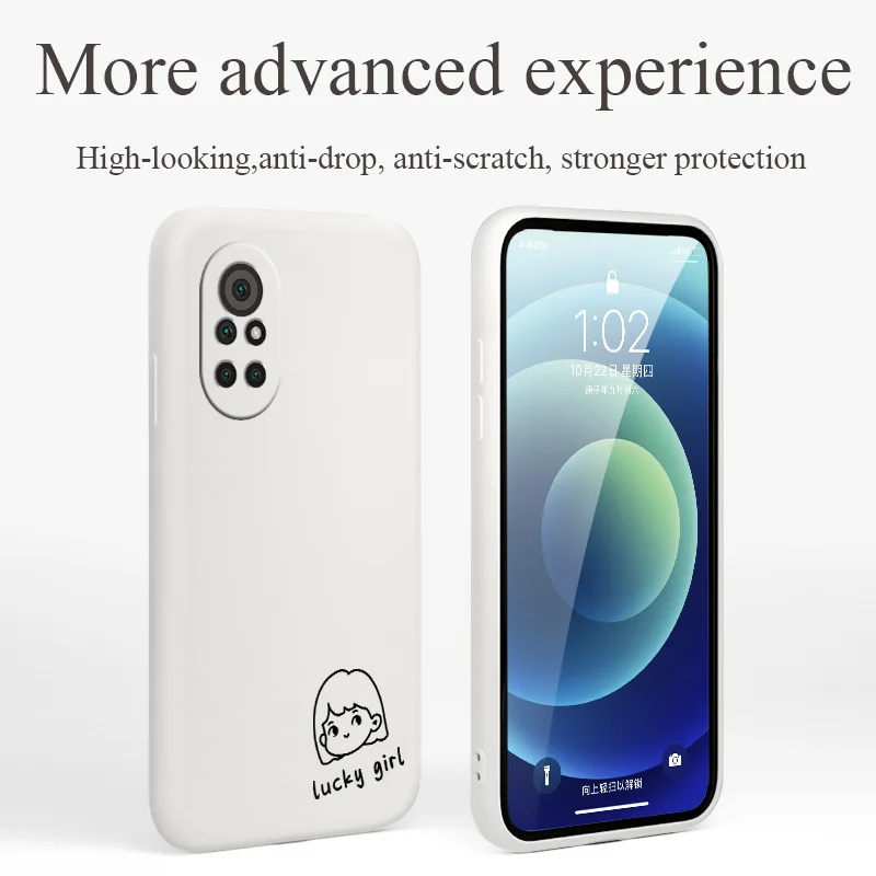 

Simple Pen Male avatar Phone Case For Huawei Nova8 8Pro 8SE Nova 7 7Pro 7SE 6 6se 5 5Pro 5Z 5I 5Ipro 5T 4 4E Silicone Cover