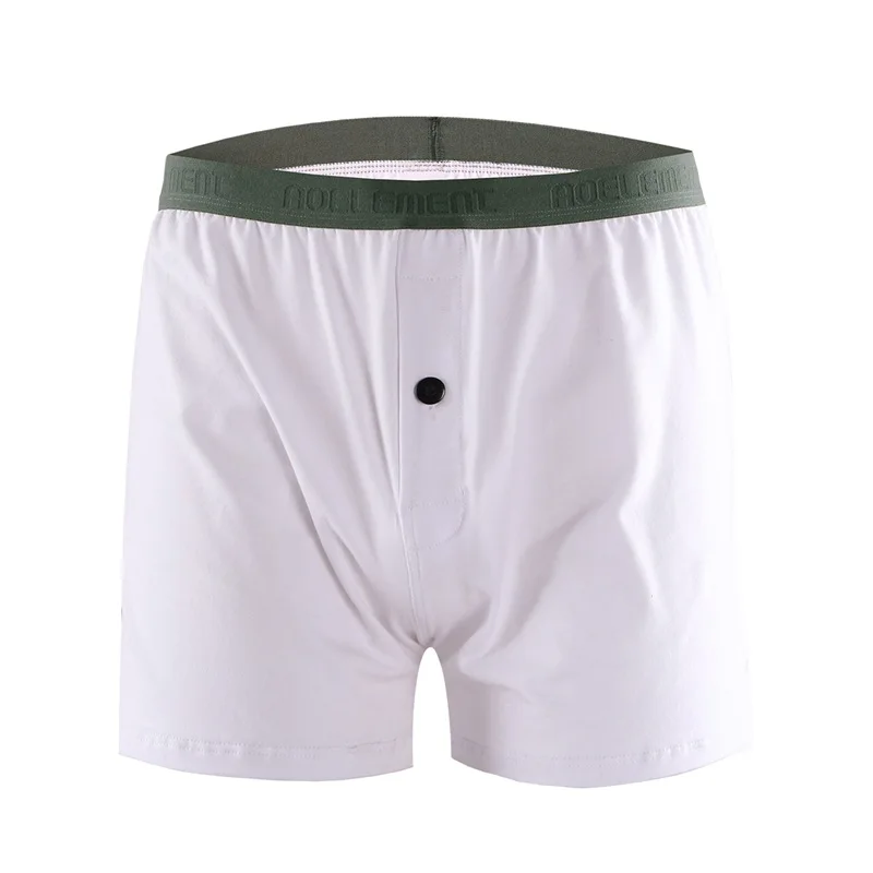 

Soft Breathable Mens Underwear Cotton Boxer Ropa Interior De Hombre Boxer Summer Big Pants Plus Size Solid Color Mid-waist 2021
