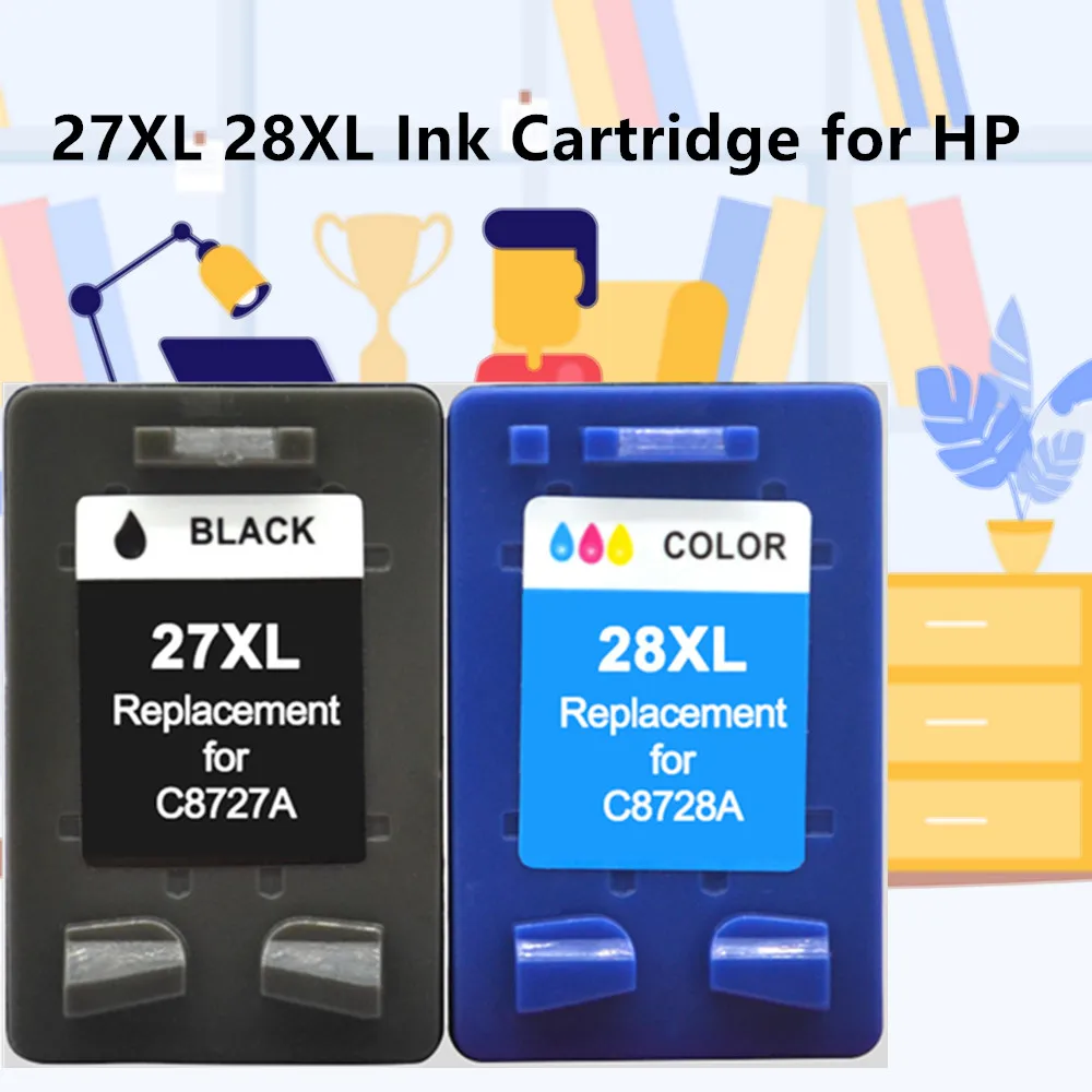 Чернильный картридж 27XL 28XL C8727A сменный для принтеров hp 27 28 XL Deskjet 450 450CI 5550 3420 3520 3550