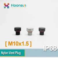 10 pcs m10x1 5 m101 5 m10 nylon screw vent stop plug breathable valve color black