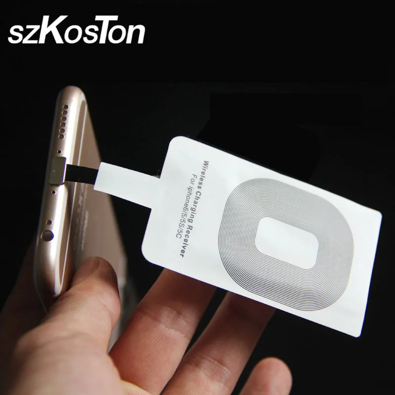 Новинка Qi Беспроводное зарядное устройство приемник Pad катушка для iPhone 5 5S SE 6 6S 6splus 7 Plus беспроводной зарядный адаптер коврик для Andriod type C