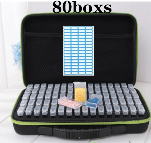 

20/40/80 boxs diamond painting box Diamond Embroidery Accessories diamond mosaic Carry Case Container Storage Box Hand Bag Tools