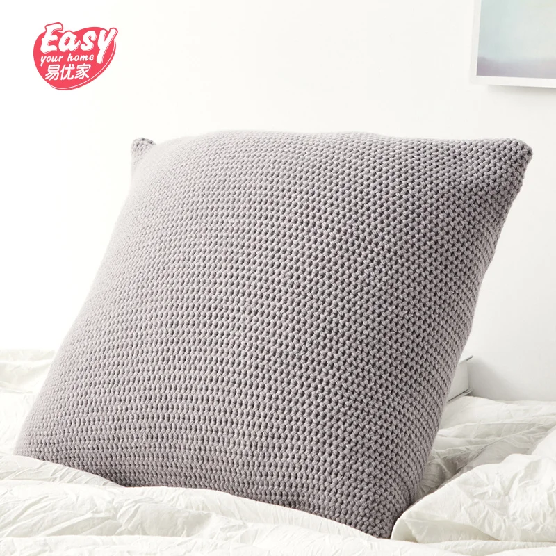 45X45 Handmade Knitted Woolen Pillowcase Fish Scale Solid Color Sofa Backrest Cushion Cover Home Office Decorative Pillow Case |