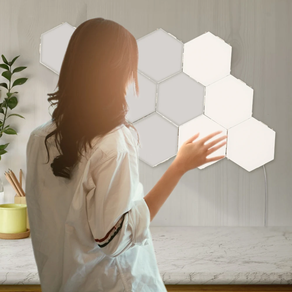 Квантовая лампа светодиодный сенсорный Ночной светильник шестигранные