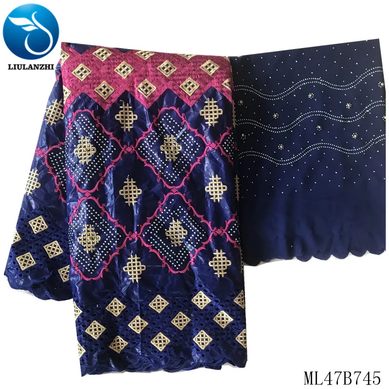 

LIULANZHI High Quality Bazin Fabric 5 yards + 2 yards Sontes and Beads Riche Brocade African Bazin Riche ML47B75