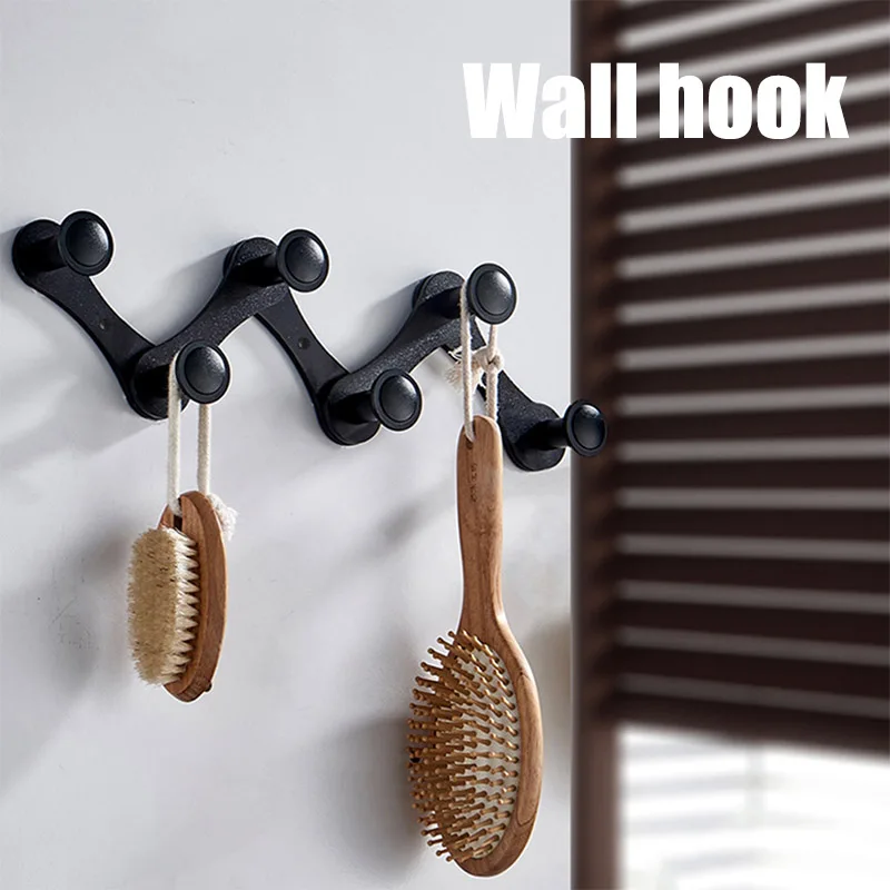 

Expandable Towel Rail Hooks Hanger Adjustable Aluminum Wall Mounted Rack DC156
