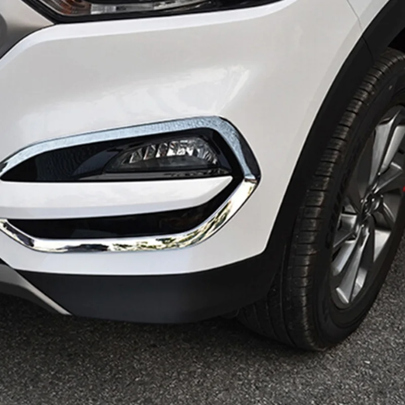 Для Hyundai Tucson 2016 2017 2018 ABS хромированный передний противотуманный светильник