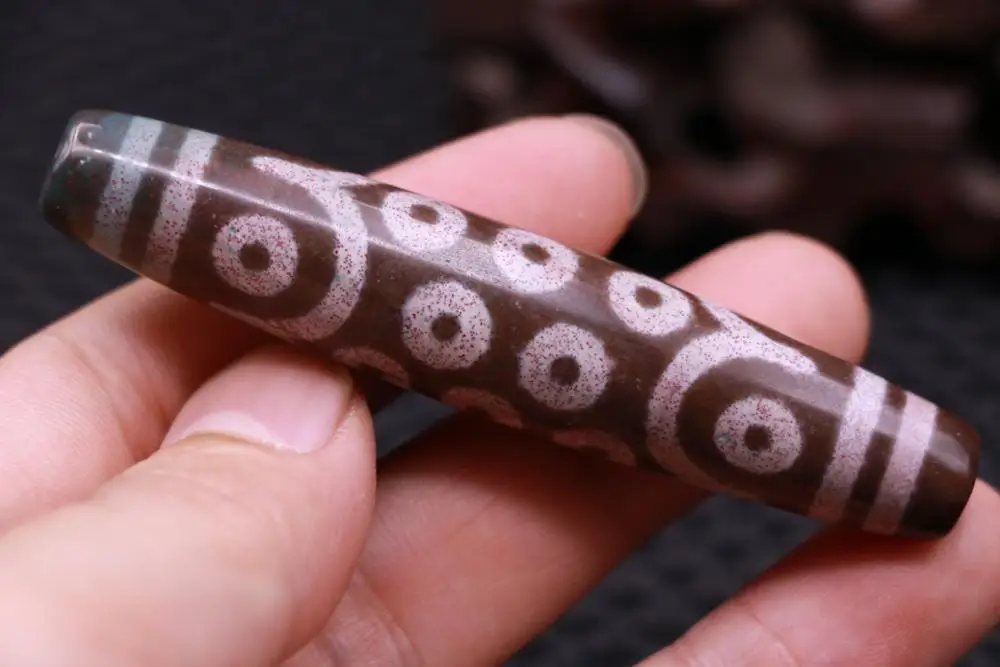 

Волшебный Тибетский старый циннабар 21 глаз TOTEM бусидны Зи Подвеска 80 мм амулет-талисман LKbrother