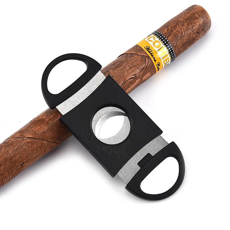 

stainless steel cigar cutter Pocket Zigarren double blades smoking cutting accessories tool