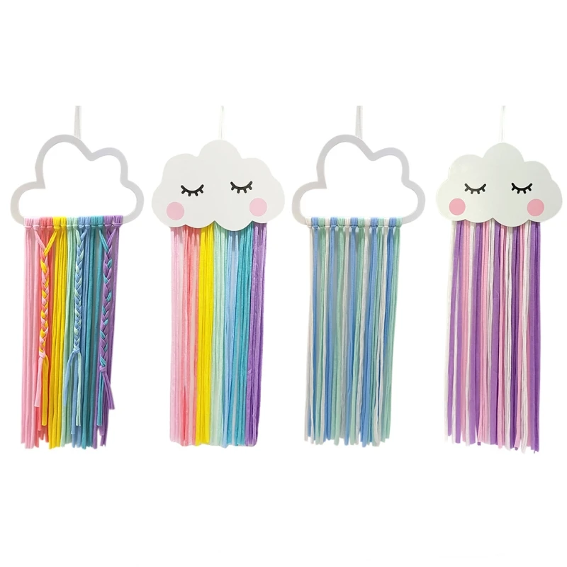 Smiley Cloud Радужная подвеска в форме арки макраме искусство настенный Декор для дома