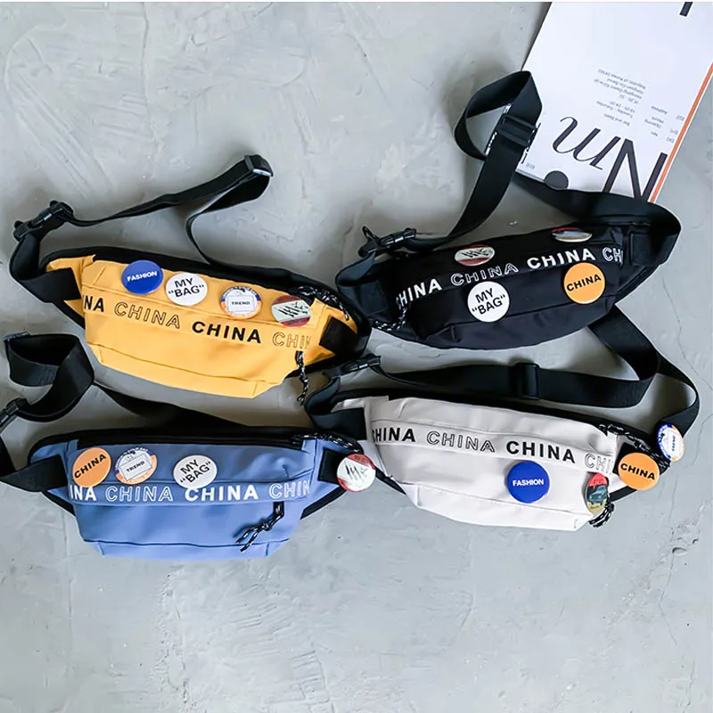 

Men 2021 Fashion Belt Waist Bag Crossbody Bag Casual Travel Phone Pouch Unisex Chest Bags Nylon Fanny Pack Hip Banana Pack