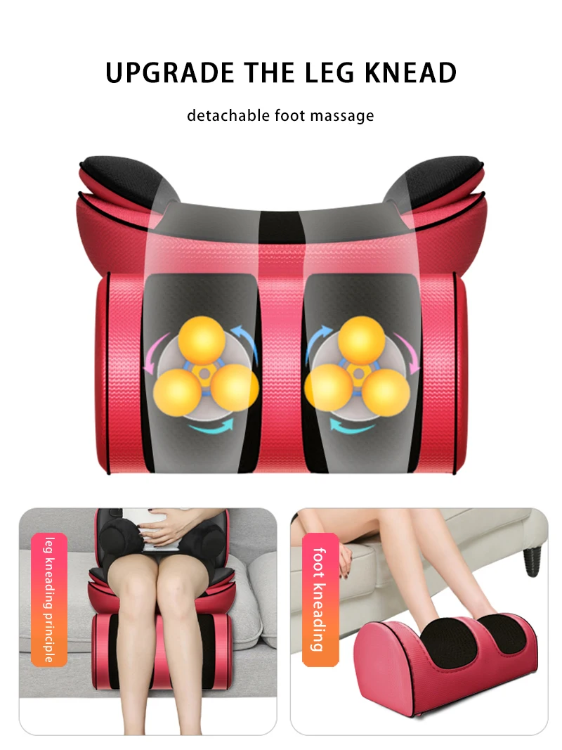 Электрическое кресло для массажа всего тела шиацу офисная подушка шейного