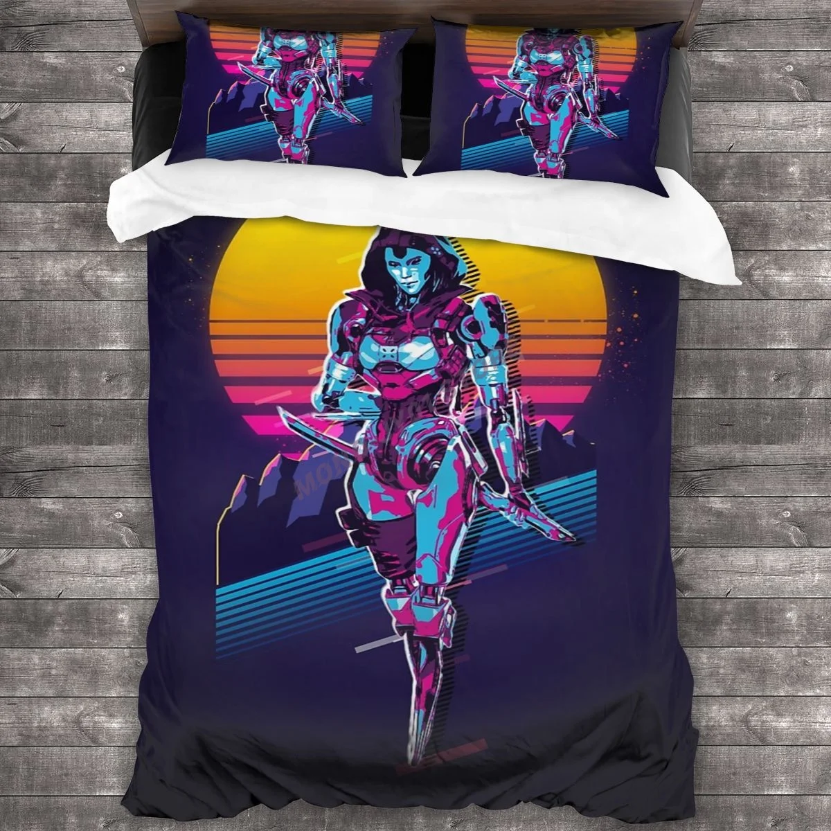 

Apex Legends - Ash 80s Retro Bedding Set Duvet Cover Pillowcases Comforter Bedding Sets Bedclothes