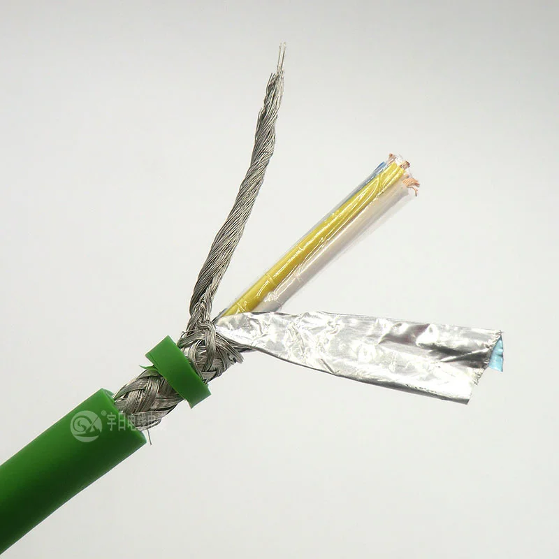 Кабель шины Profinet 4 жилы 0 38 мм² 22AWG высокая гибкая шина провод 1 м|Электрические