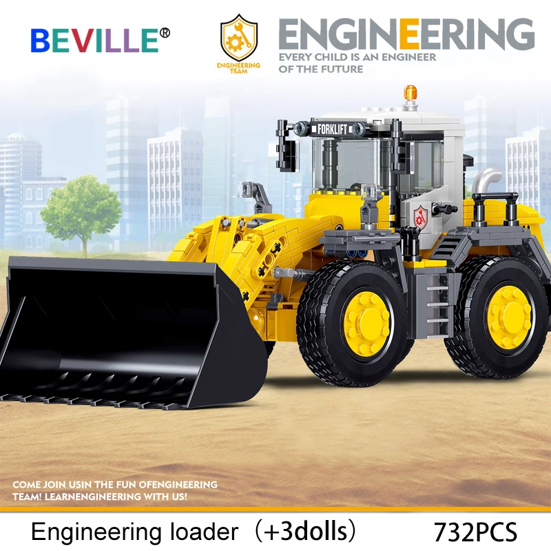 732 шт. городской Инженерная вилочные погрузчики строительные блоки город