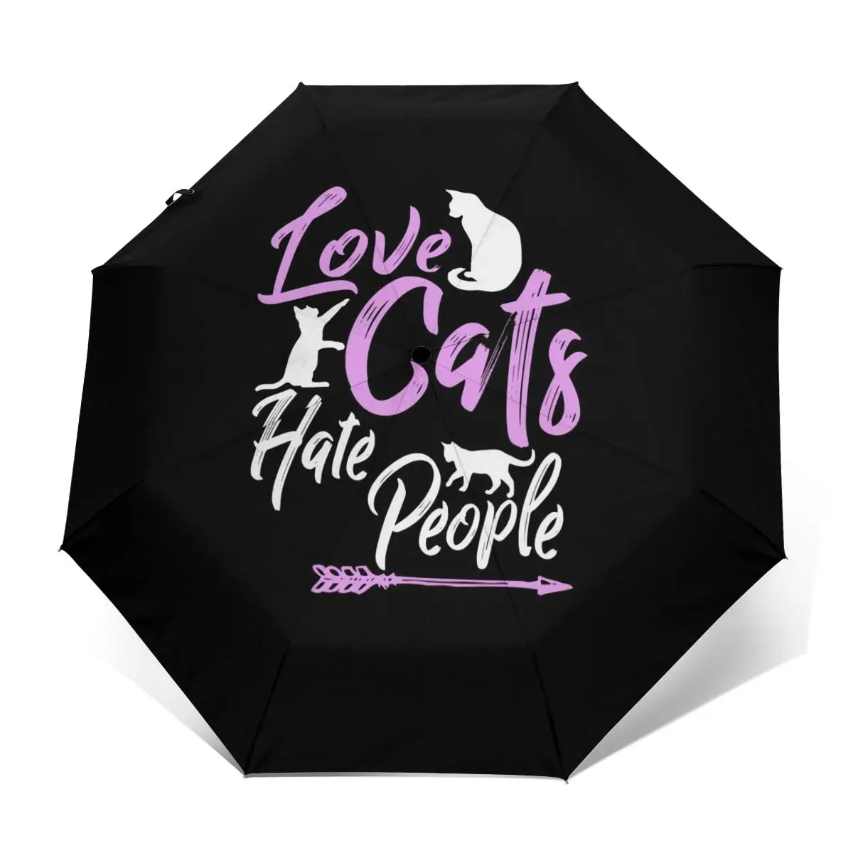 

Зонт I Hate People, автоматический зонт с УФ-защитой, легкий зонт с креативным принтом для туров