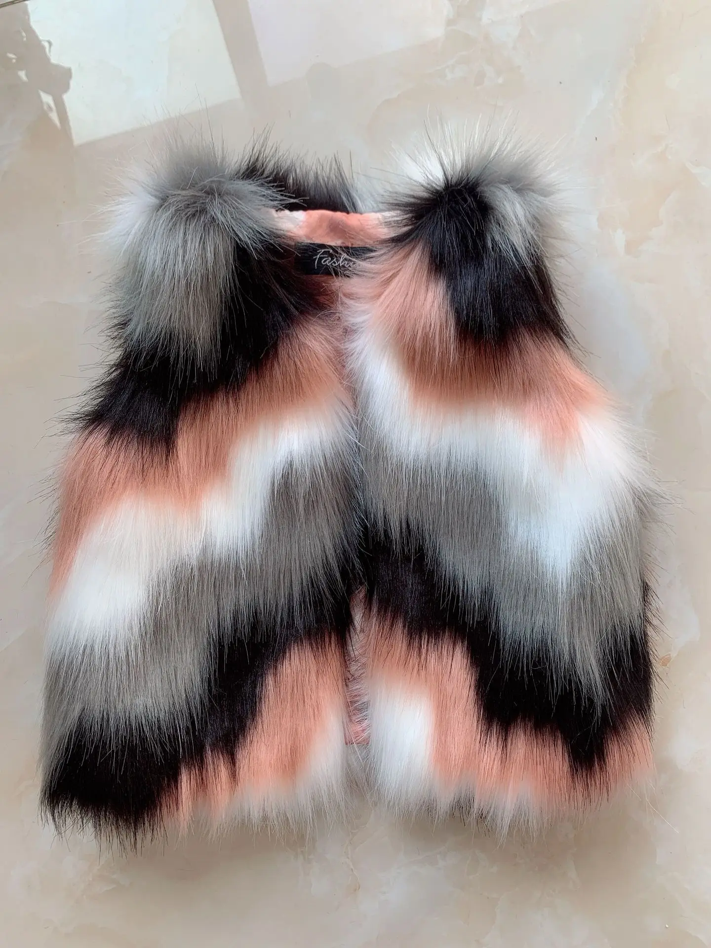 Baby Girls Faux Fur Vest Autumn Winter Children Waistcoat Colorful Kids Warm Sleeveless Jacket For Girl Outerwear TZ276 |