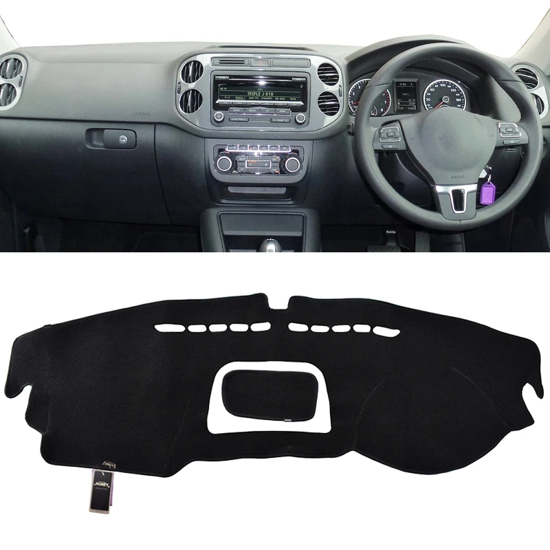Tiguan-RHD 08-15 Крышка приборной панели автомобиля для VW Beetle 1998-2010 Tiguan 2009- Polo MK5 6R Jetta 4 6 MK4 MK6 коврик приборной панели - Название цвета: Tiguan-RHD 08-15