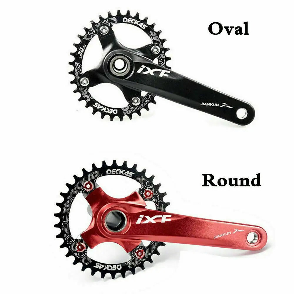 DECKAS Narrow Wide Chainring MTB 104BCD Round Oval Bicycle Chain Ring 32T 34T 36T 38T Road Mountain Bike Single Crankset BCD 104