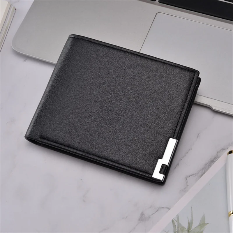 

2020 Ultra-thin Short Sequined Men Wallets with Coin Bag Black Purse Men Wallet Male Small Money Dollar Slim Card Case Carteira