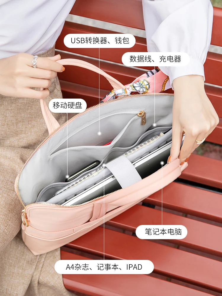 women anti shock 15 6 inch laptop briefcase 13 14 inch notebook bag lenovo macbook brief case free global shipping