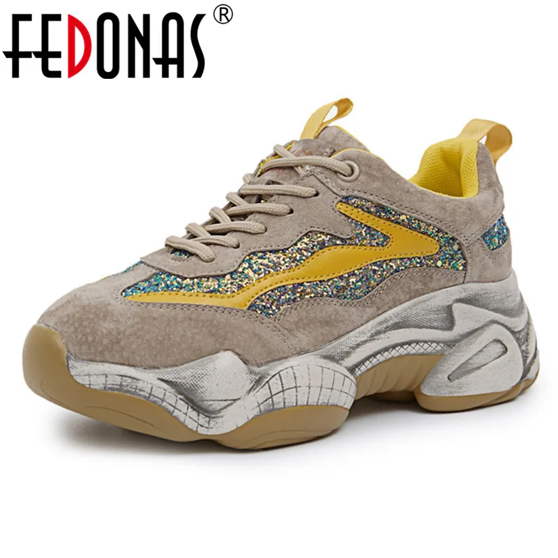 FEDONAS/Новое поступление женские кроссовки на плоской платформе модная