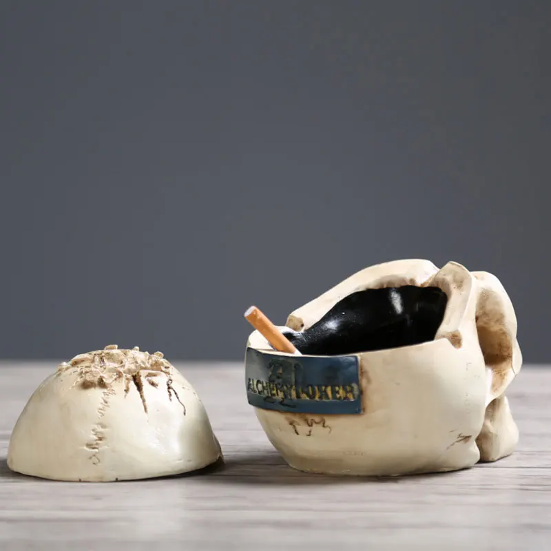 Пепельница для сигарет с пиратским черепом украшение домашнего стола на