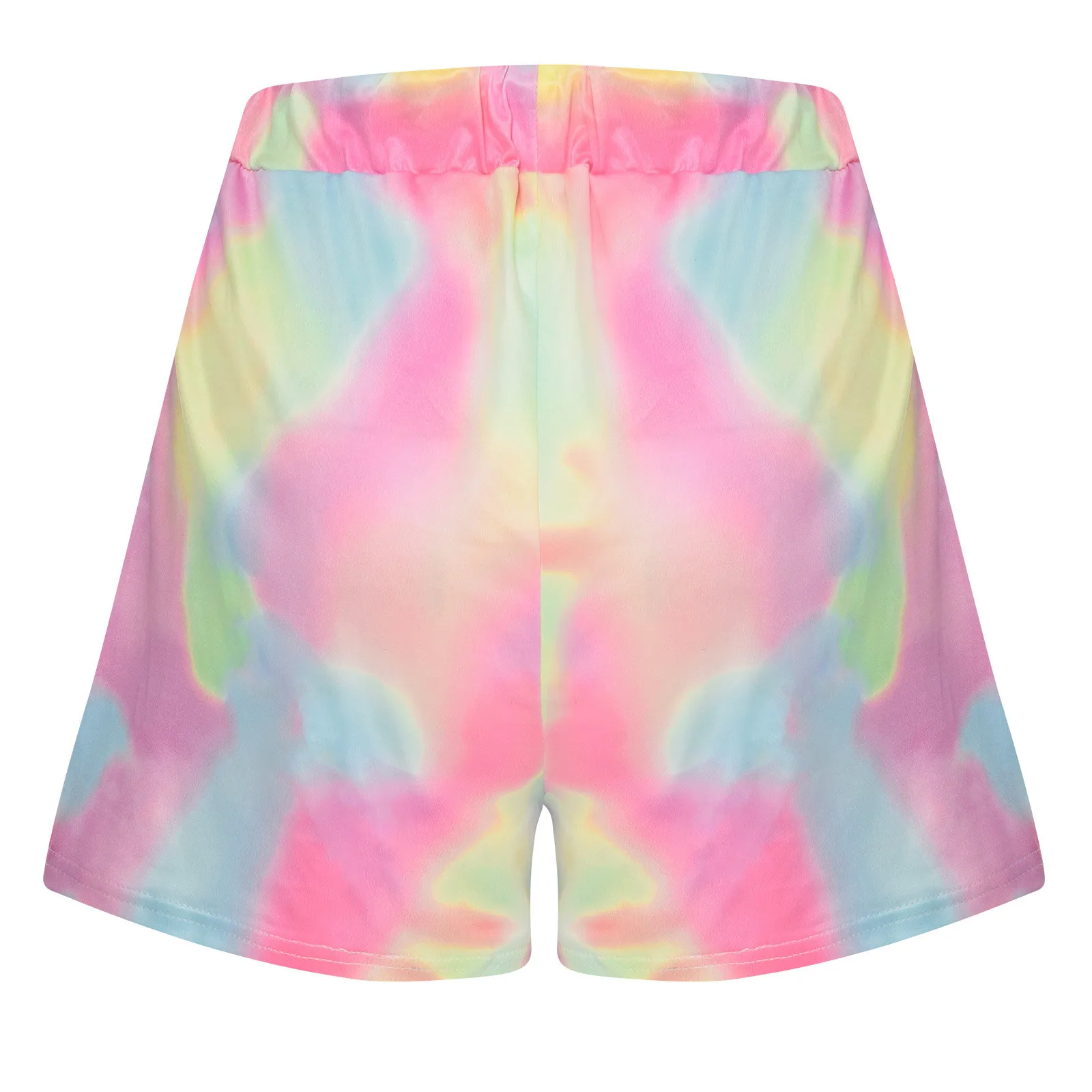 

40# Summer Drawstring Comfortable Cycling Shorts Sports Elastic Waist Tie Dye Printed Short Femme Harajuku Sweatpants Joggers