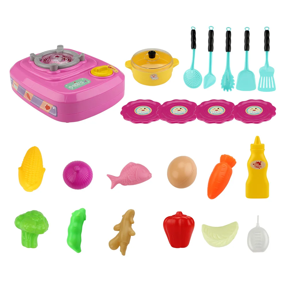 Многофункциональная электрическая имитационная газовая плита детские игрушки 23