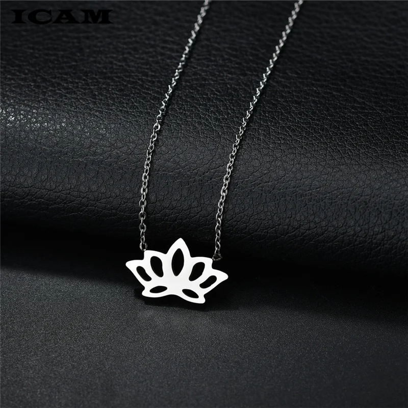 ICAM новое ожерелье в форме лотоса для йоги женские ювелирные изделия из