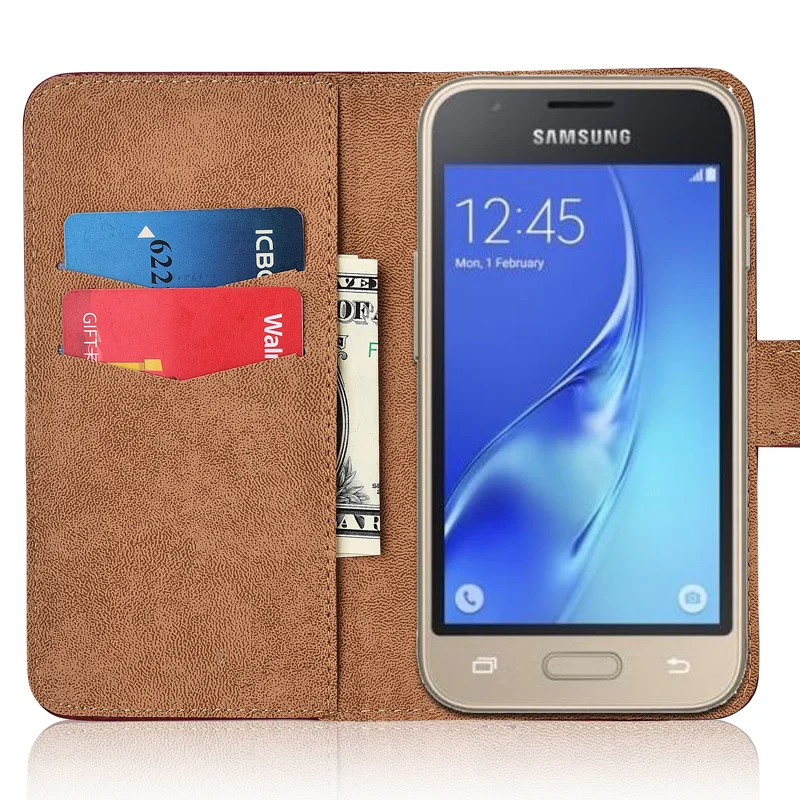 Милый чехол для Samsung Галактики J1 мини 2016 J105 SM Чехол бумажник с мультипликационным