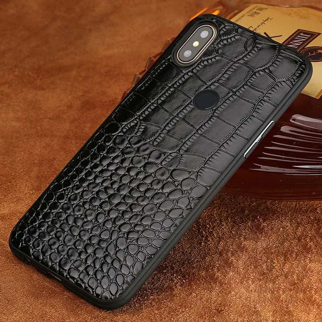 Black Чехол для телефона из натуральной кожи для Xiao mi Red mi Note 7 8 pro 5 6 mi 8 9se lite 9T pro A2 A3 Note10 mi x 2s Max 3 Y3 Poco F1 чехол - Цвет: Black
