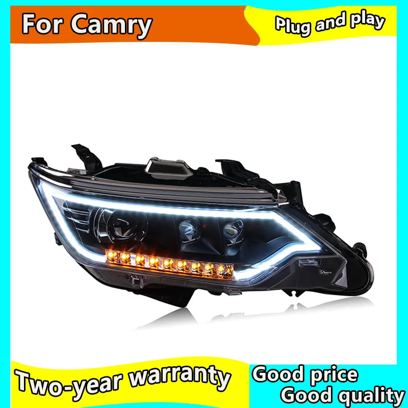 Стайлинг автомобиля для Toyota 2015-2018 фара Camry светодиодная дальнего света camry LED DRL hid
