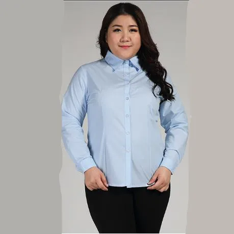Женская блузка Clobee 2018 Overiszed 3XL 10XL большие размеры рабочая одежда рубашки с длинным
