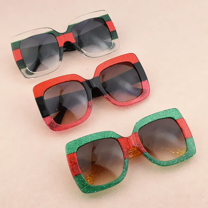 

new Brand Big Square Sunglasses Ladies Brand Designer Mirror Shades Female Sunglass Women 2019 Driving Sun Glasses GG0083S UV400